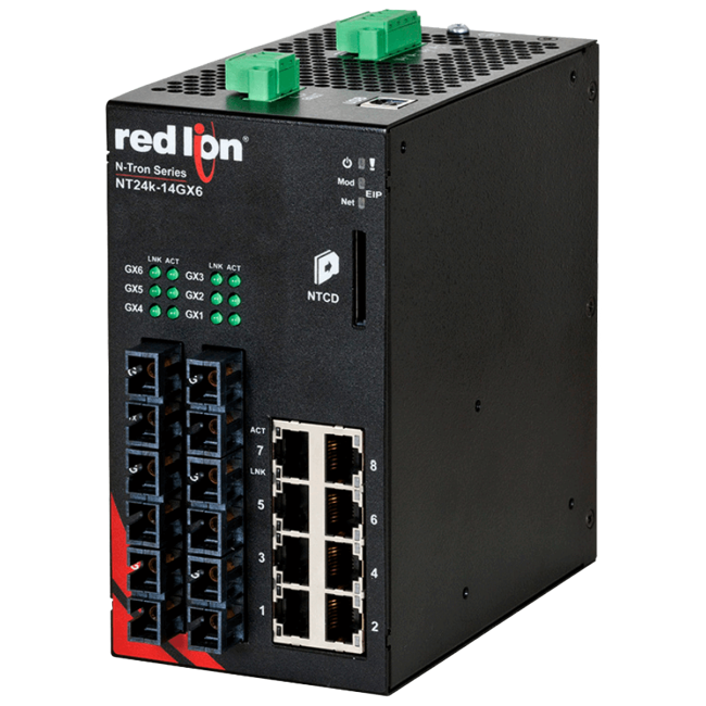 Red Lion Industrial Ethernet Switch, NT24k-14GX6